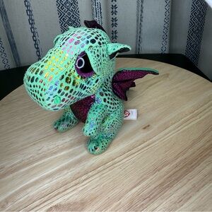 Cinder the Green Dragon, a plush toy from Ty Beanie Boos collection